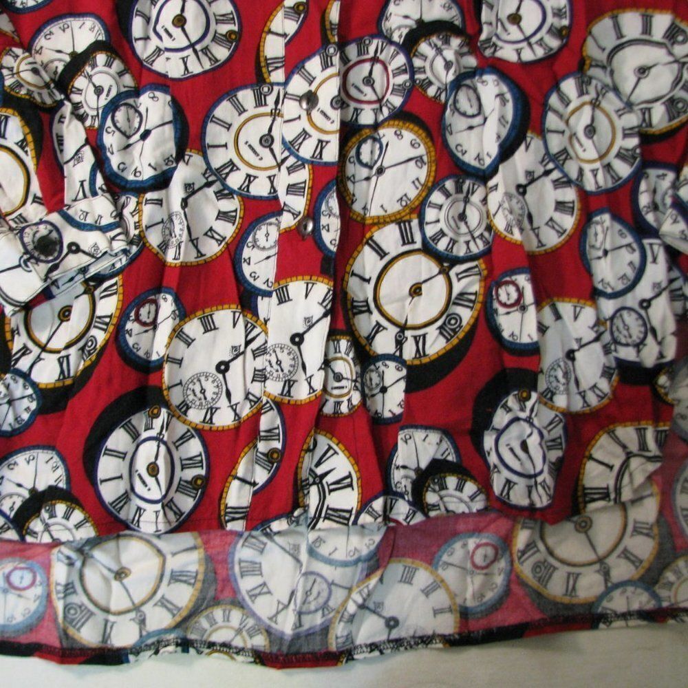 Vintage Watches Timepieces Pattern Button-Down - Picture 3 of 6